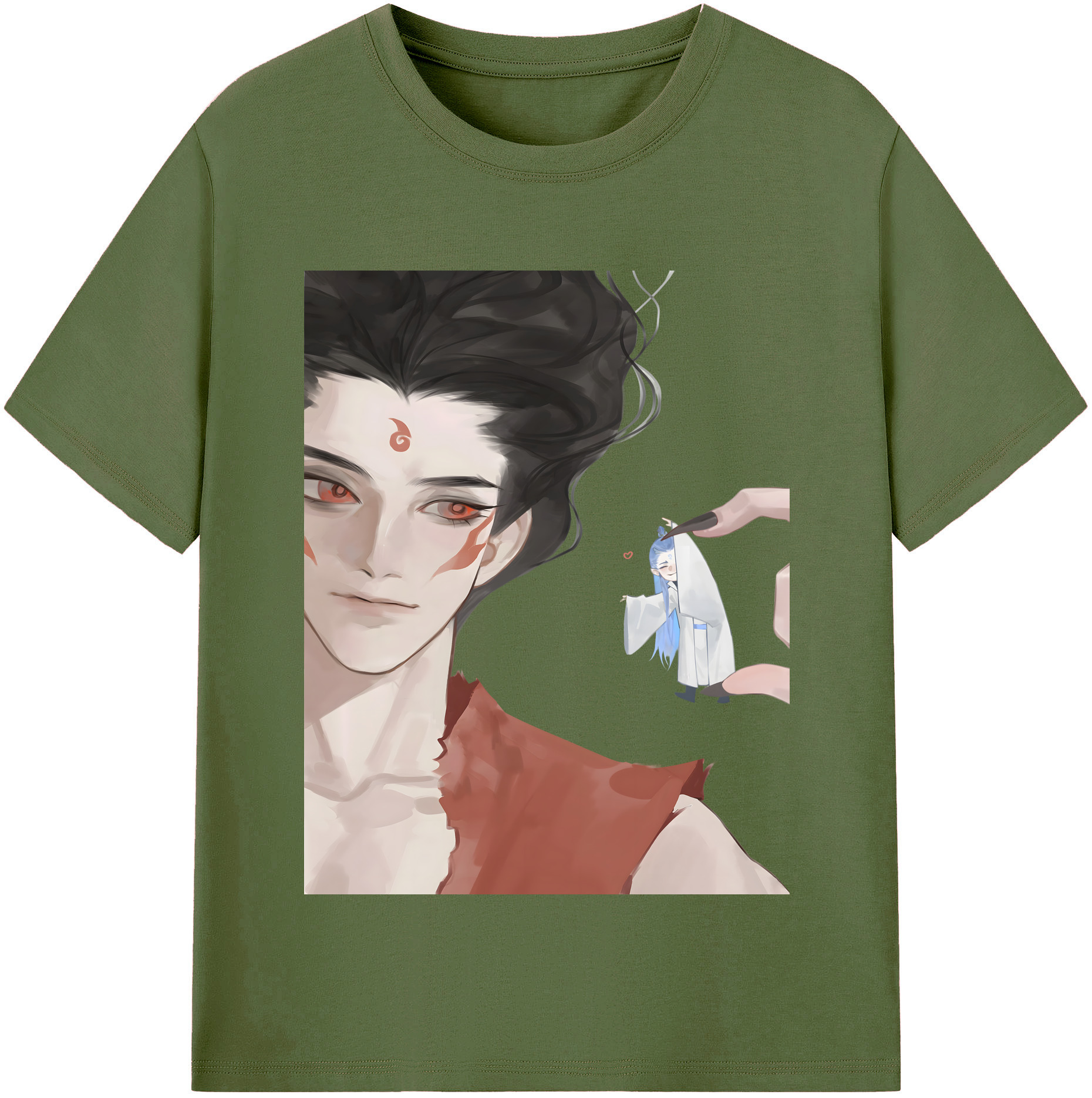 （画像用） Ne Zha 2 ナタ 魔童の大暴れ 綿100％半袖Tシャツ（フロントプリント）